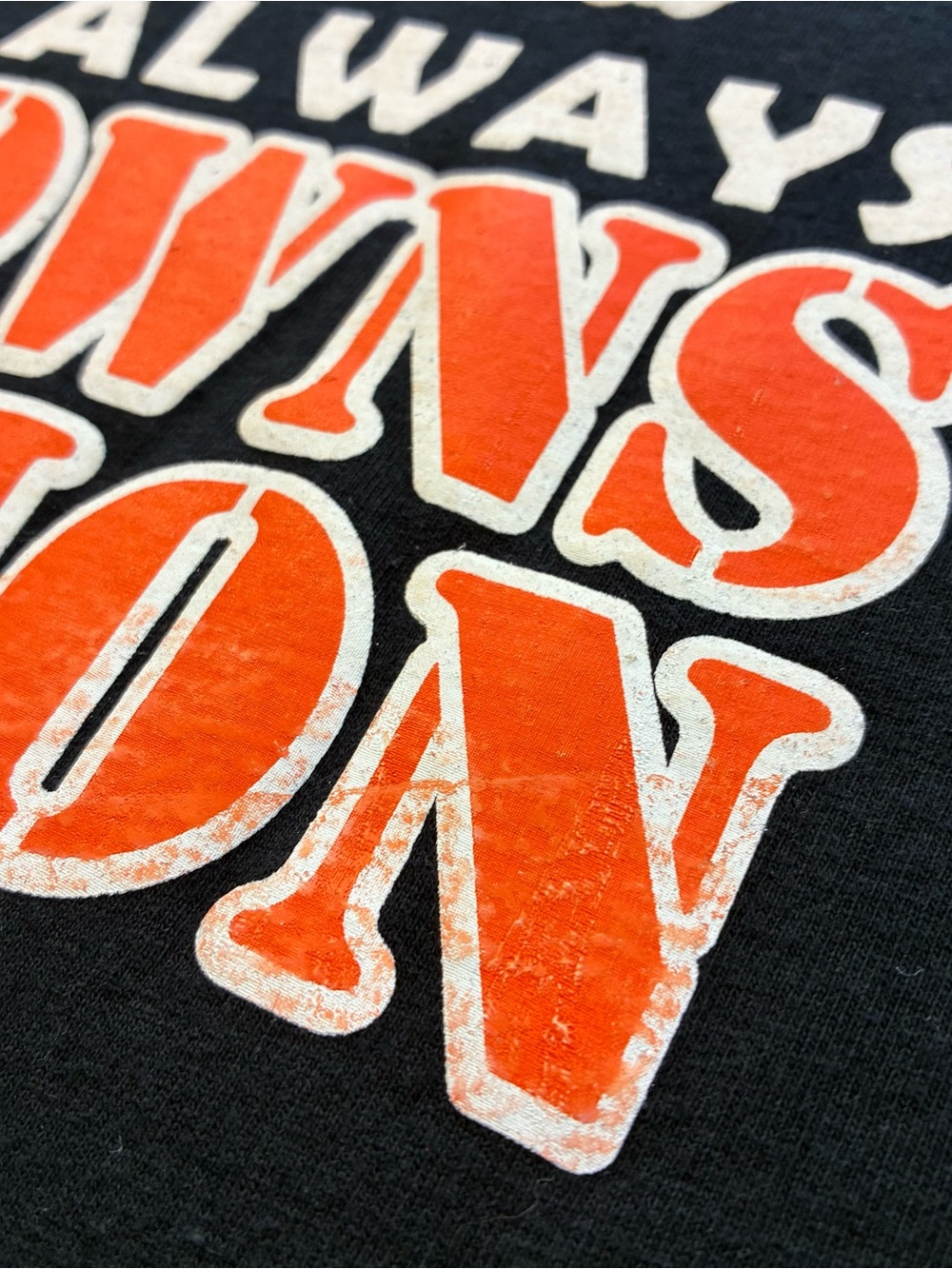 Hanes Cleveland Browns NFL Men's XL Black Graphic T-Shirt Orange White - Picture 6 of 9